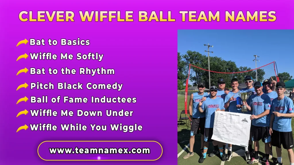 Clever Wiffle Ball Team Names