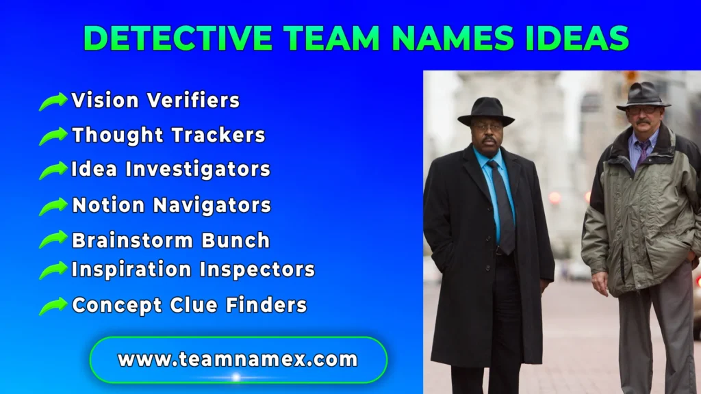 Detective Team Names Ideas