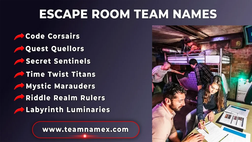 Escape Room Team Names
