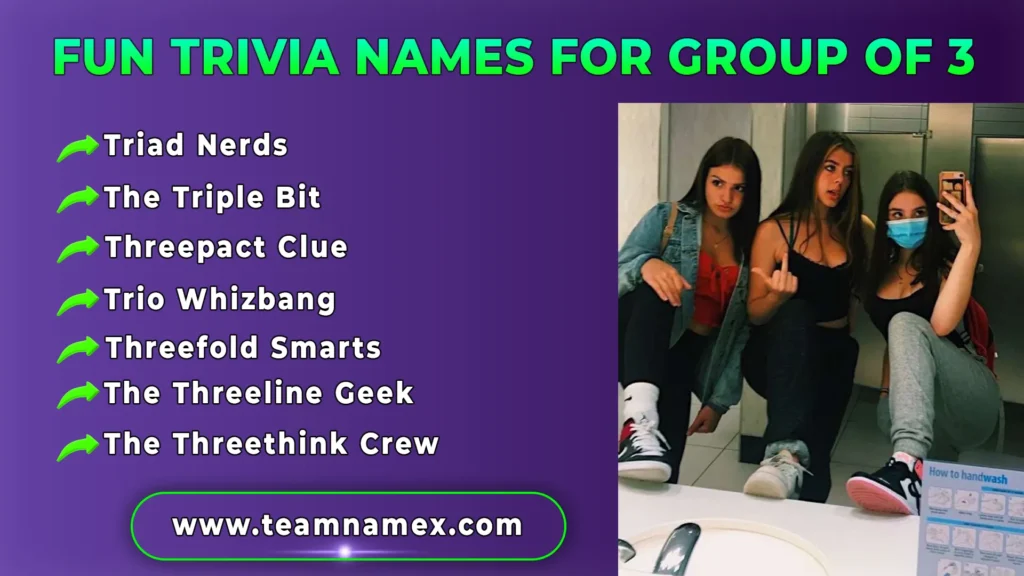 Fun Trivia Names for Group of 3