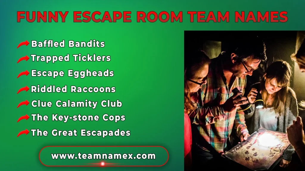 Funny Escape Room Team Names