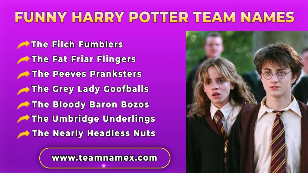 Funny Harry Potter Team Names