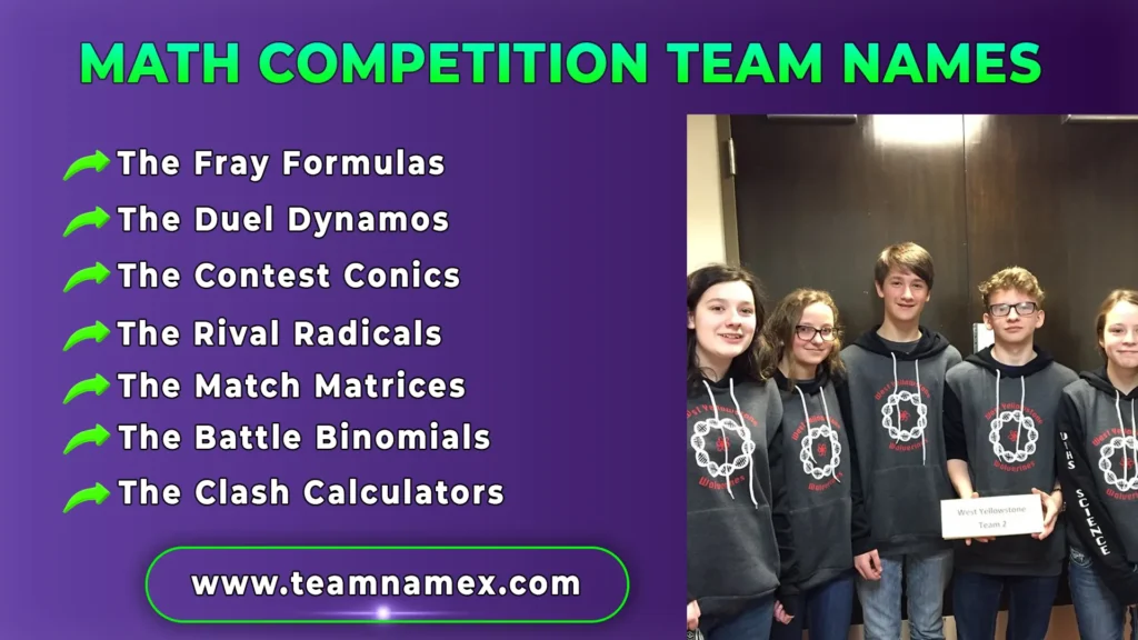 Math Competition Team Names