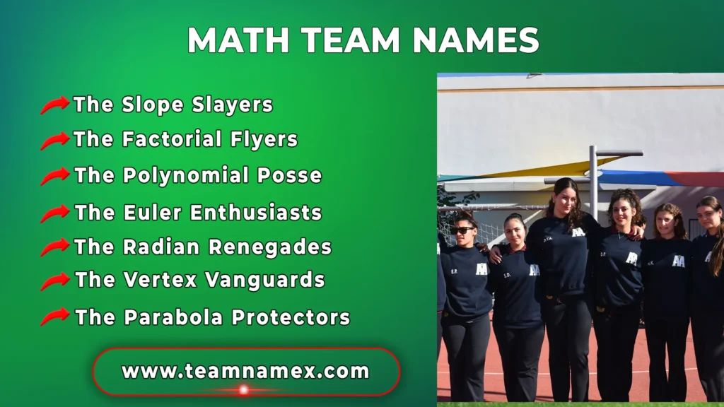 Math Team Names