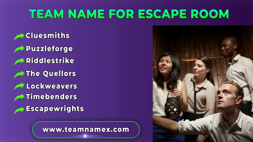 Team Name for Escape Room
