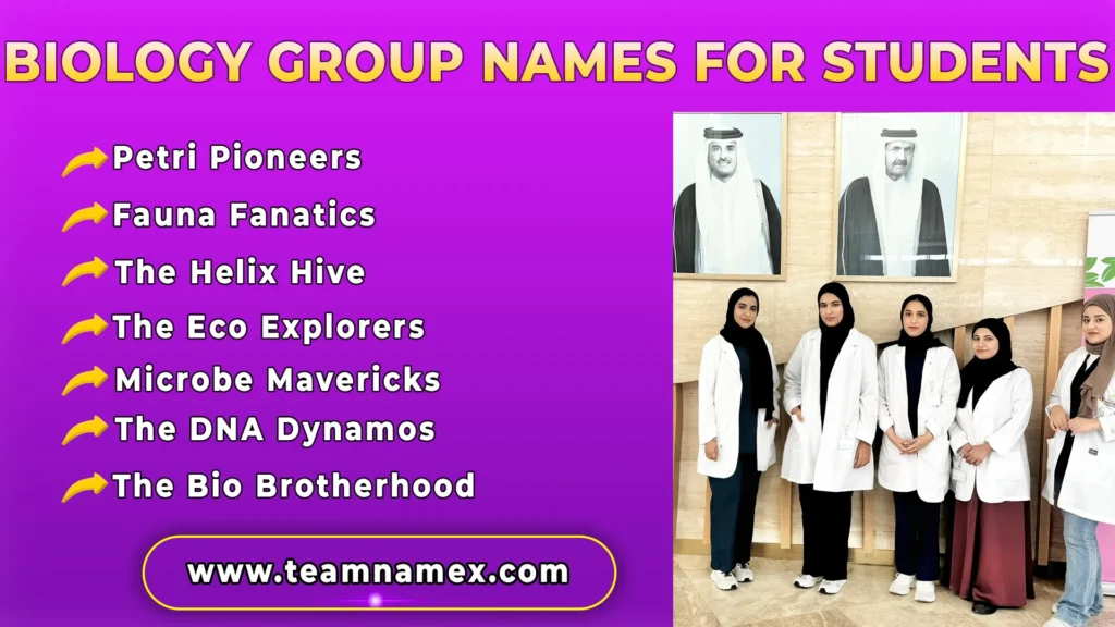 Biology Group Names for Students