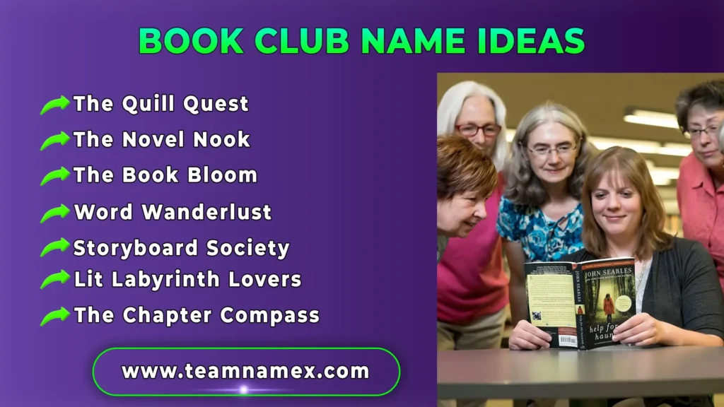 Book Club Name Ideas