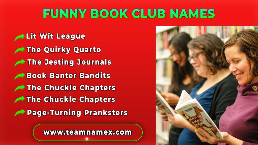 Funny Book Club Names