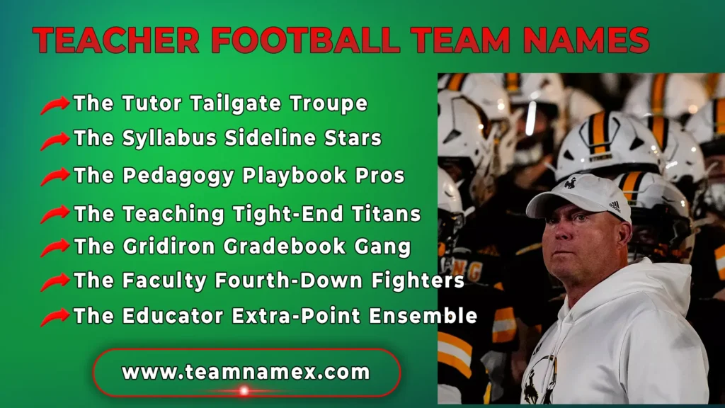 Teacher Football Team Names