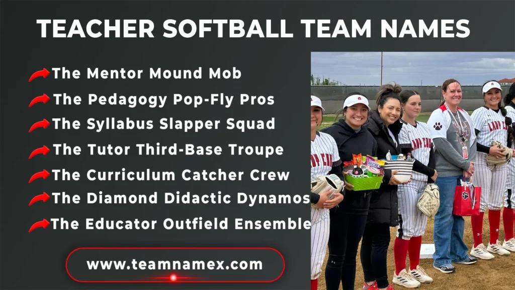 Teacher Softball Team Names