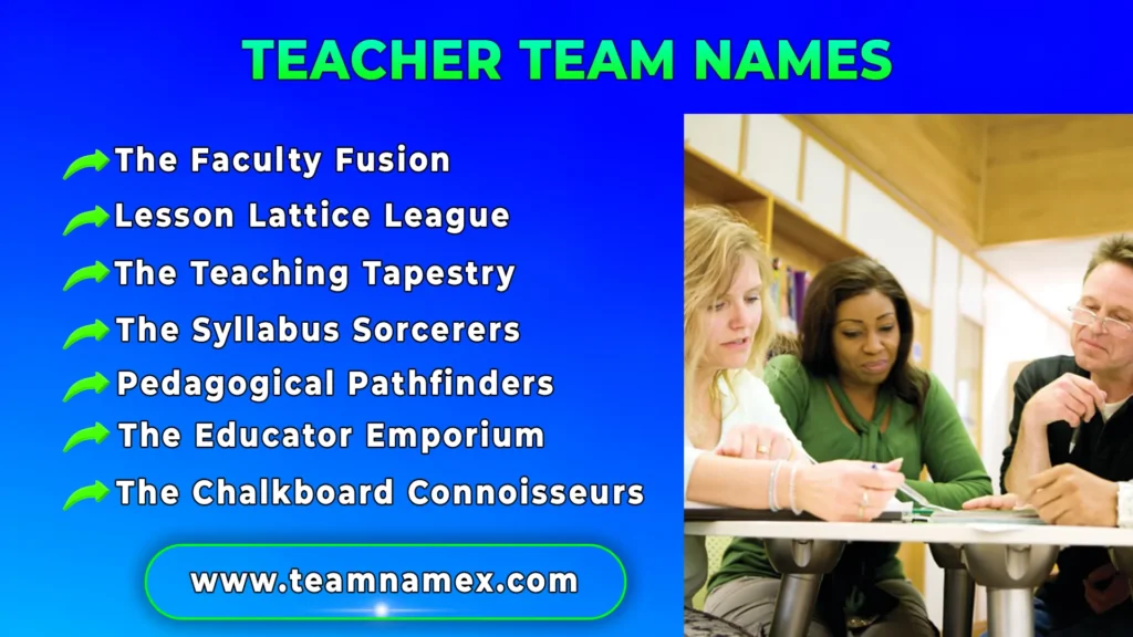Teacher Team Names
