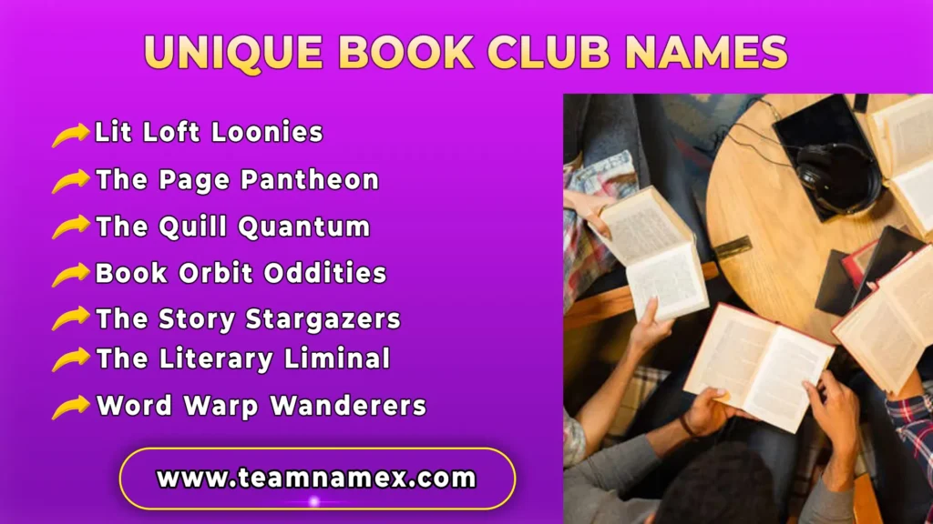 Unique Book Club Names