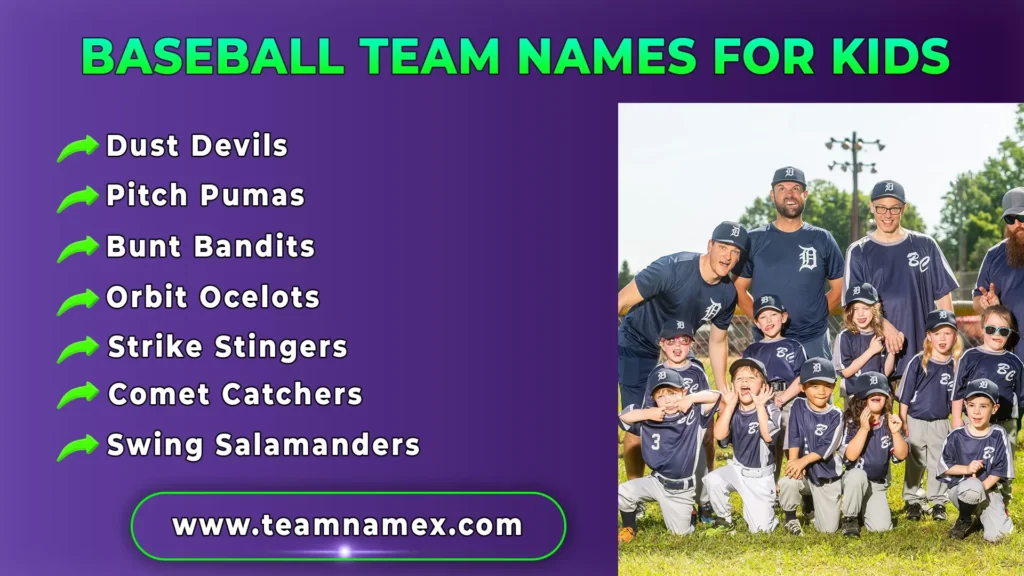 Baseball Team Names for Kids
