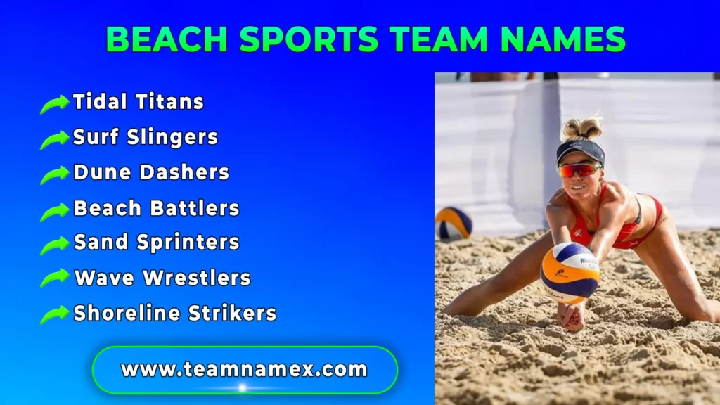 Beach Sports Team Names