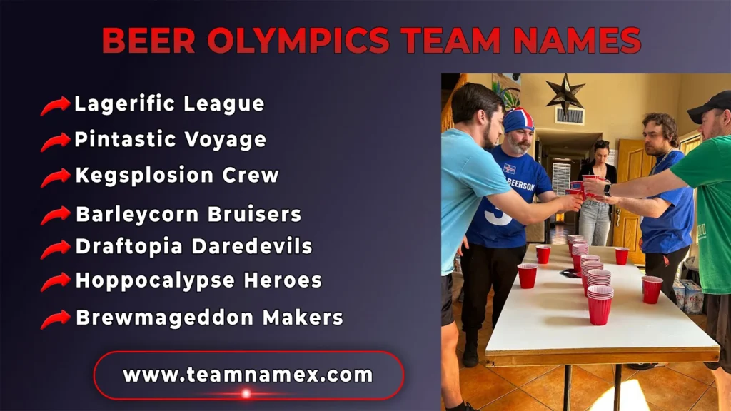 Beer Olympics Team Names
