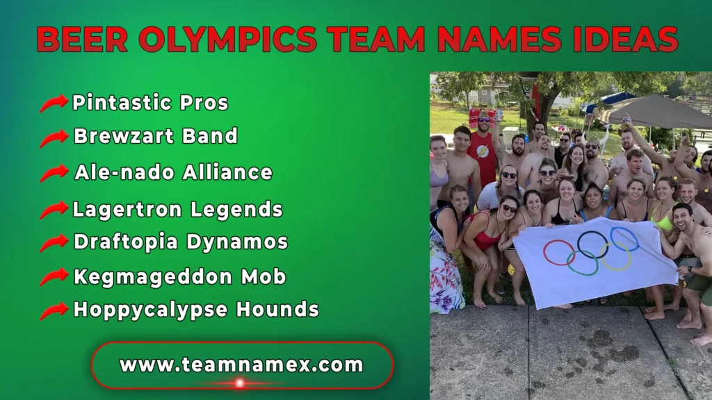 Beer Olympics Team Names Ideas