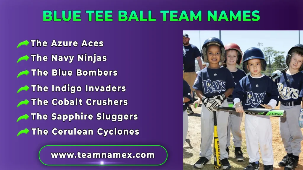 Blue Tee Ball Team Names