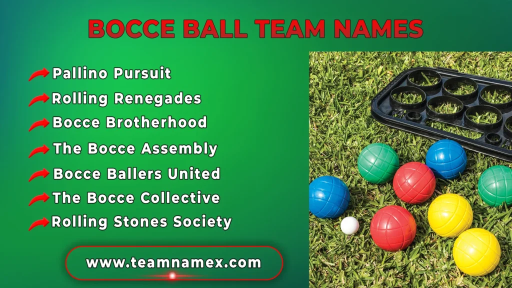 Bocce Ball Team Names
