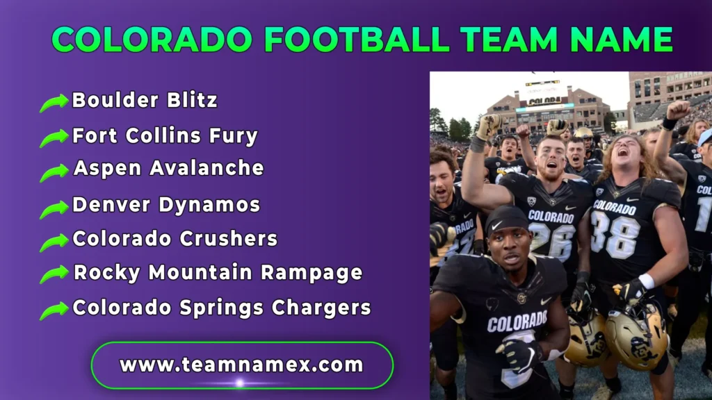 Colorado Football Team Name