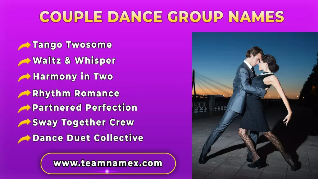 Couple Dance Group Names