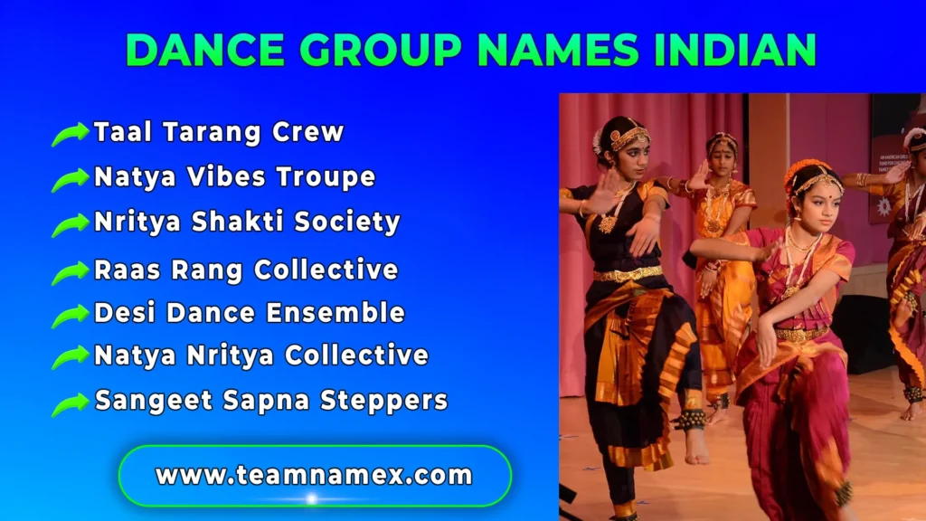 Dance Group Names Indian