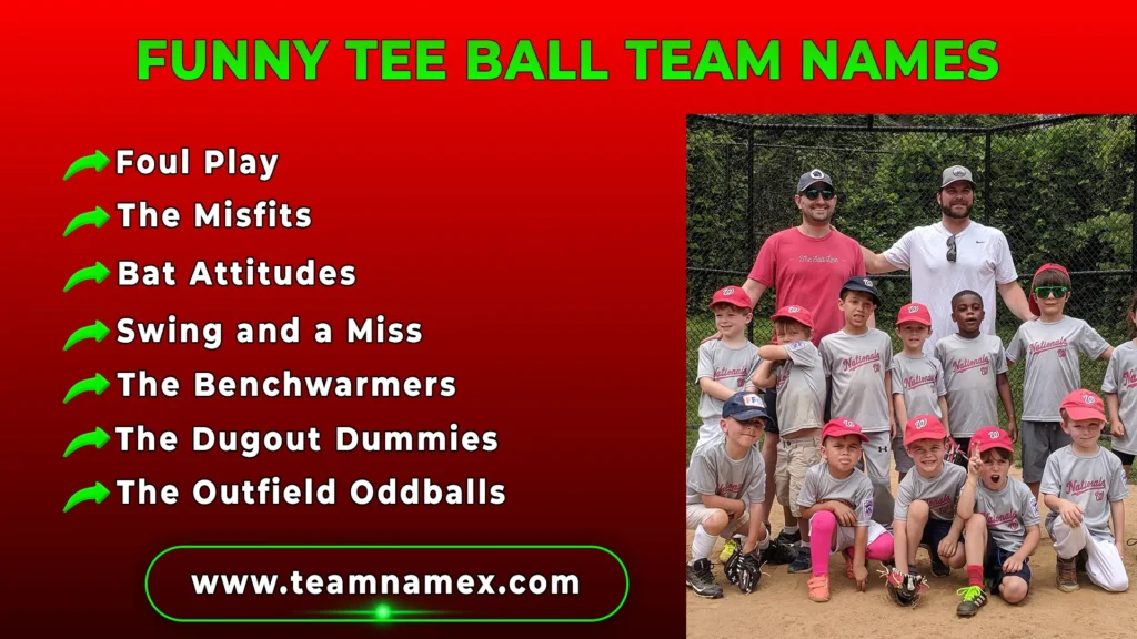 Funny Tee Ball Team Names