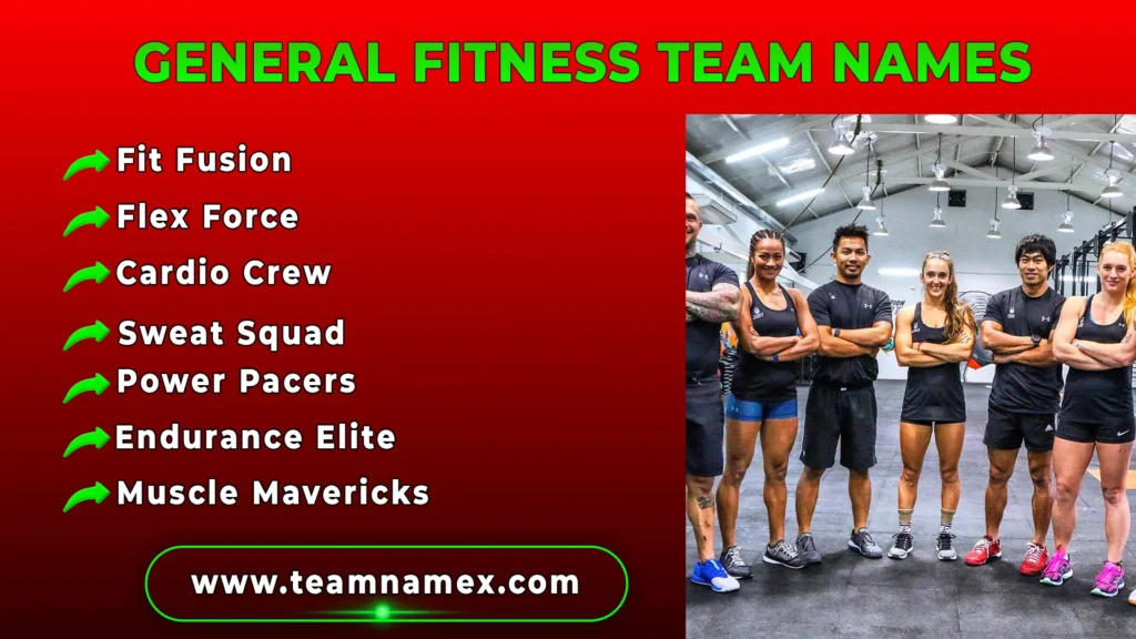 General Fitness Team Names