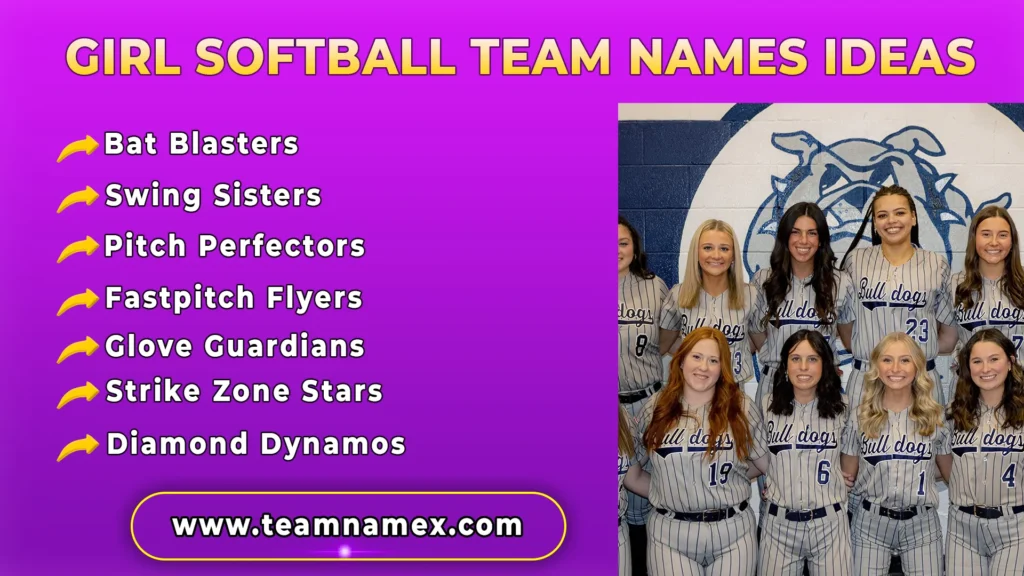 Girl Softball Team Names Ideas