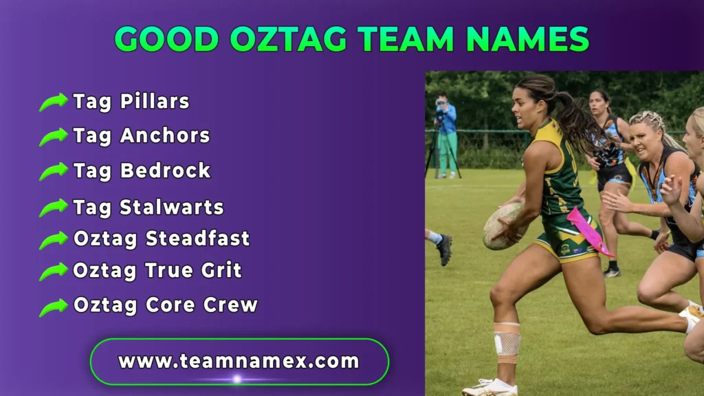 Good Oztag Team Names