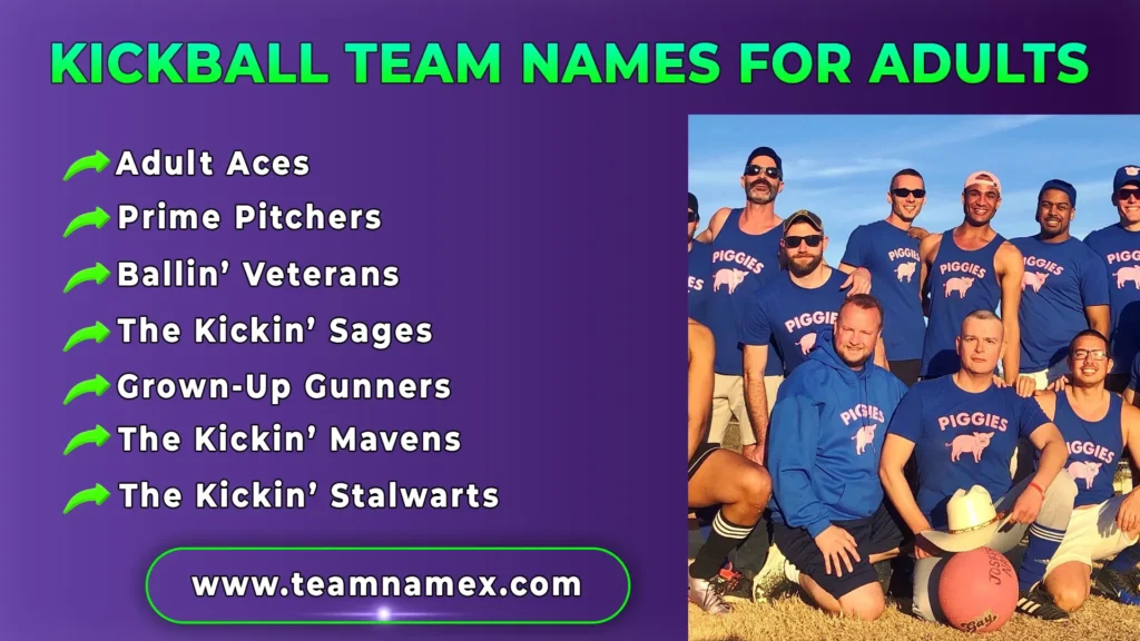 Kickball Team Names for Adults
