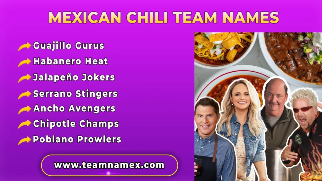 Mexican Chili Team Names