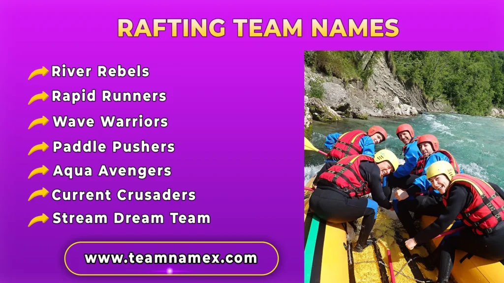 Rafting Team Names