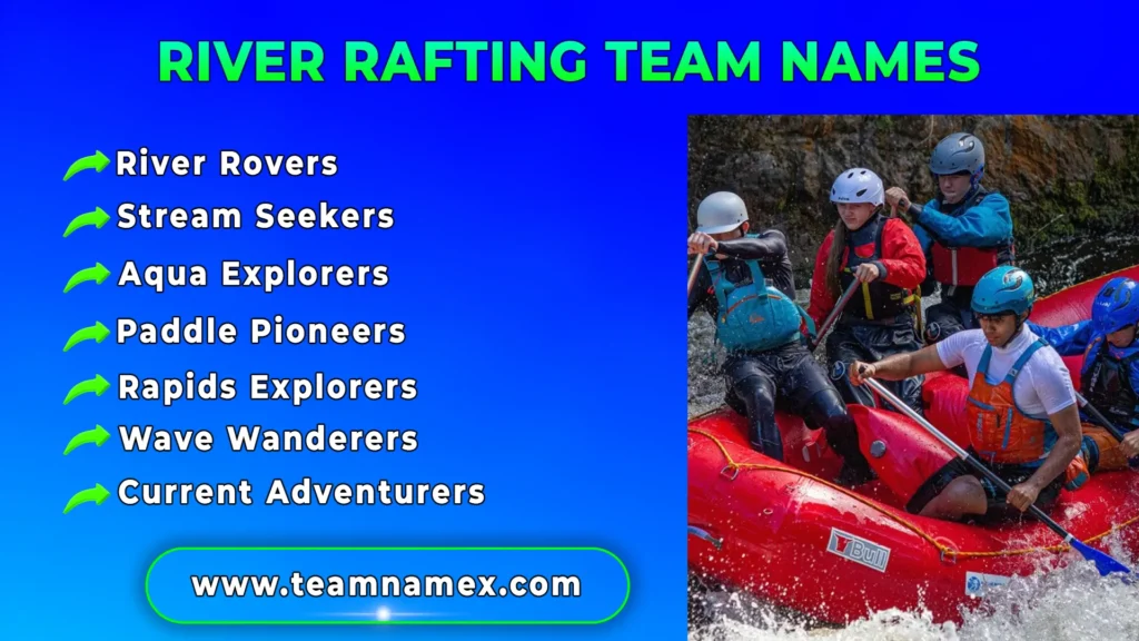 River Rafting Team Names