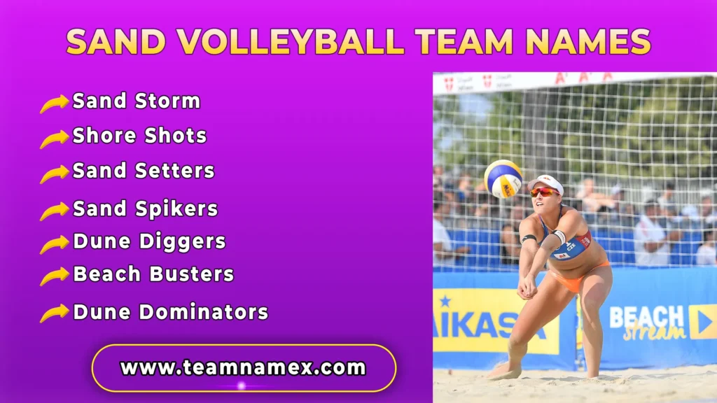 Sand Volleyball Team Names
