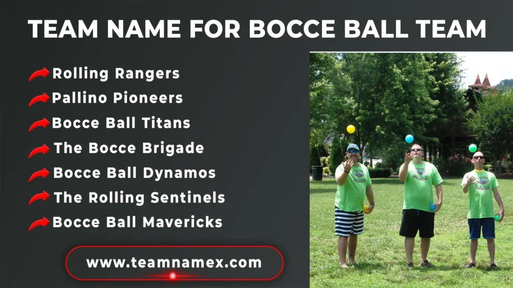 Team Name for Bocce Ball Team