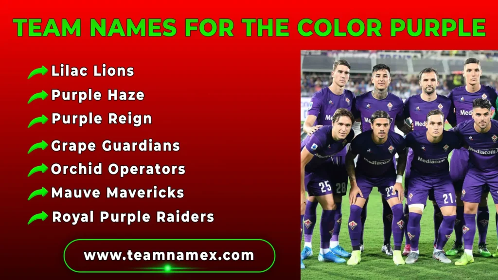 Team Names for the Color Purple