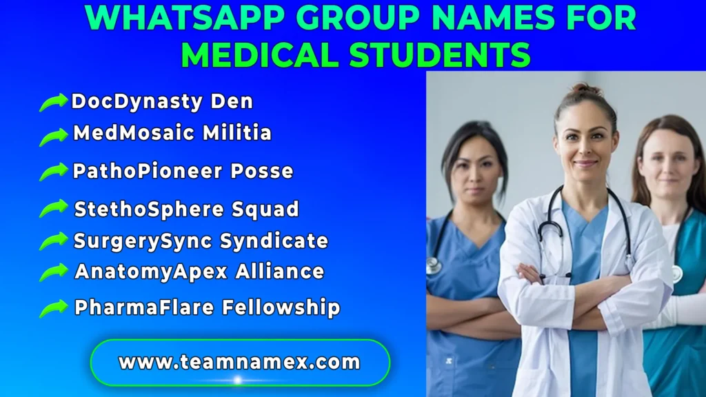 WhatsApp Group Names for Medical Students