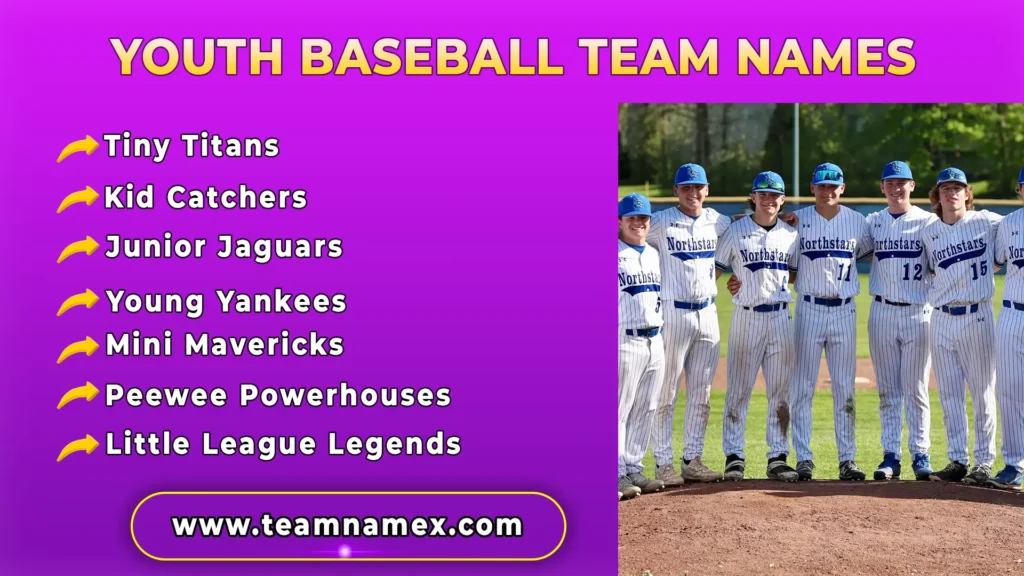 Youth Baseball Team Names