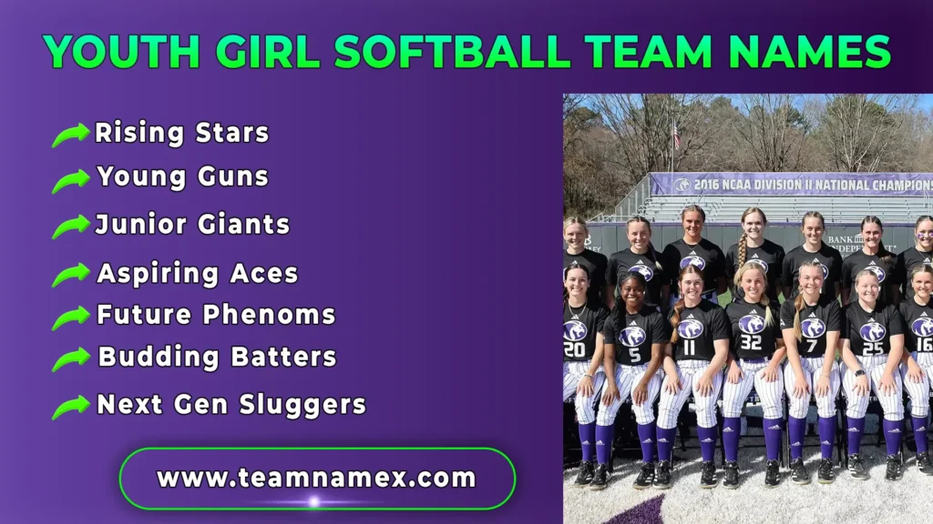 Youth Girl Softball Team Names