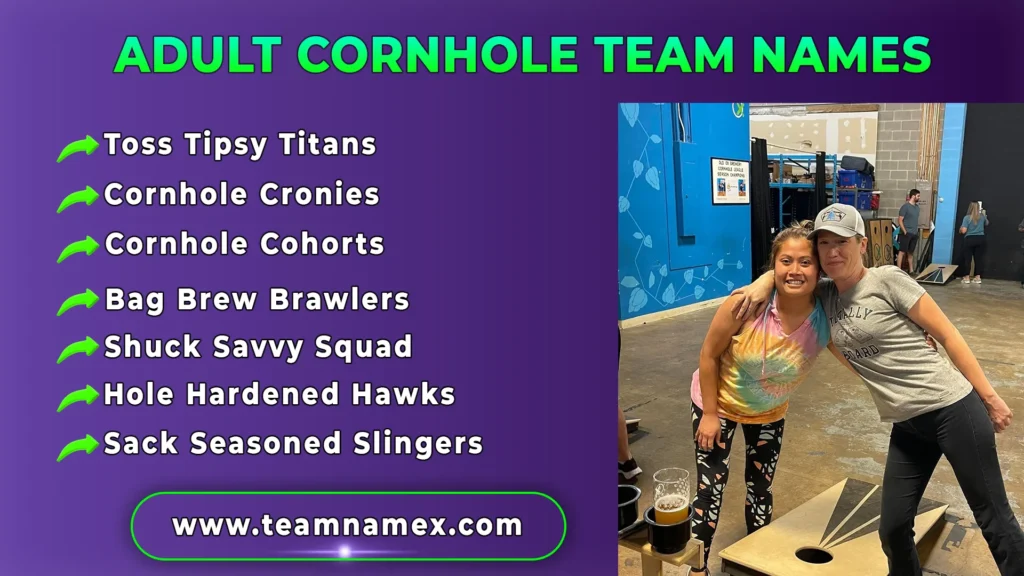 Adult Cornhole Team Names