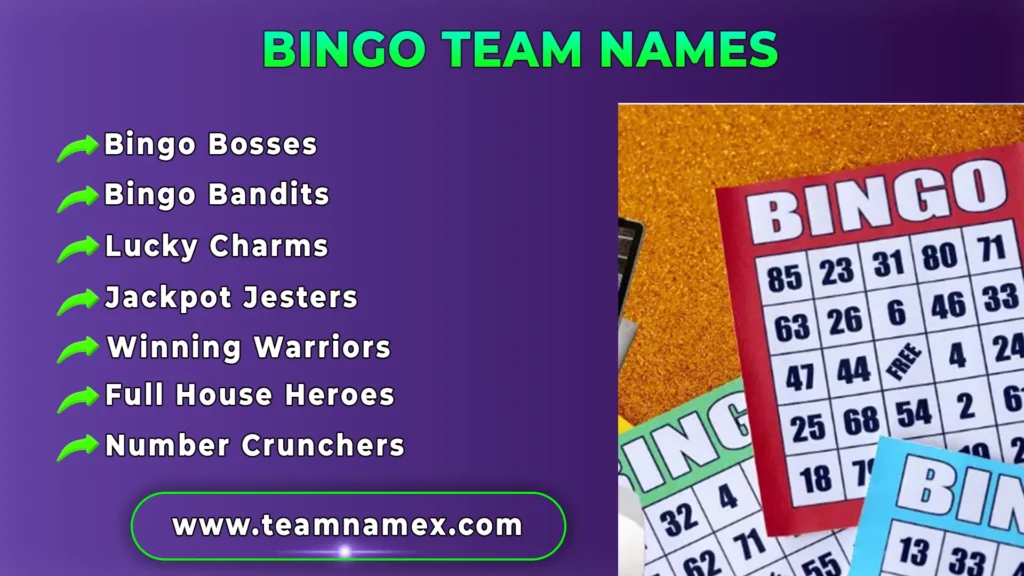 Bingo Team Names