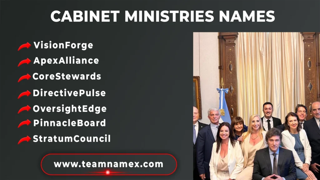 Cabinet Ministries Names