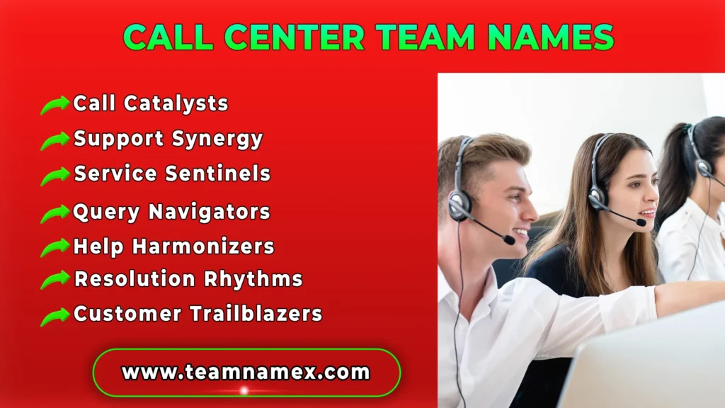 Call Center Team Names