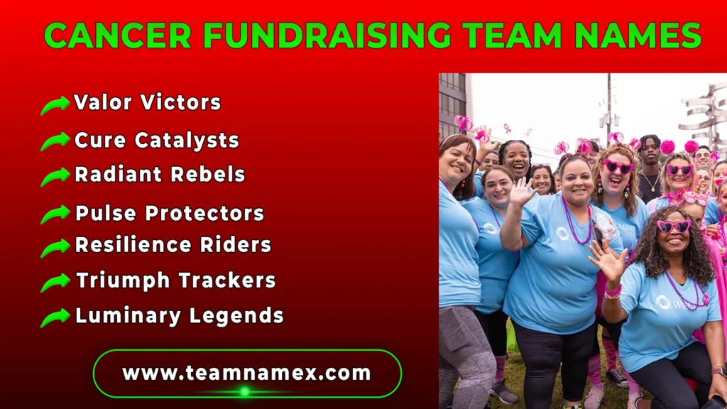 Cancer Fundraising Team Names