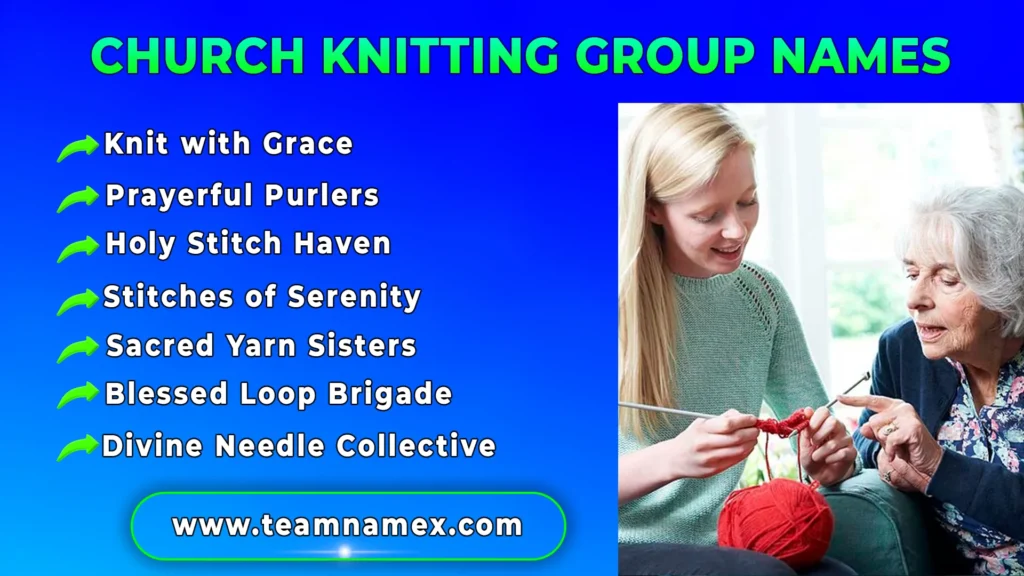 Church Knitting Group Names