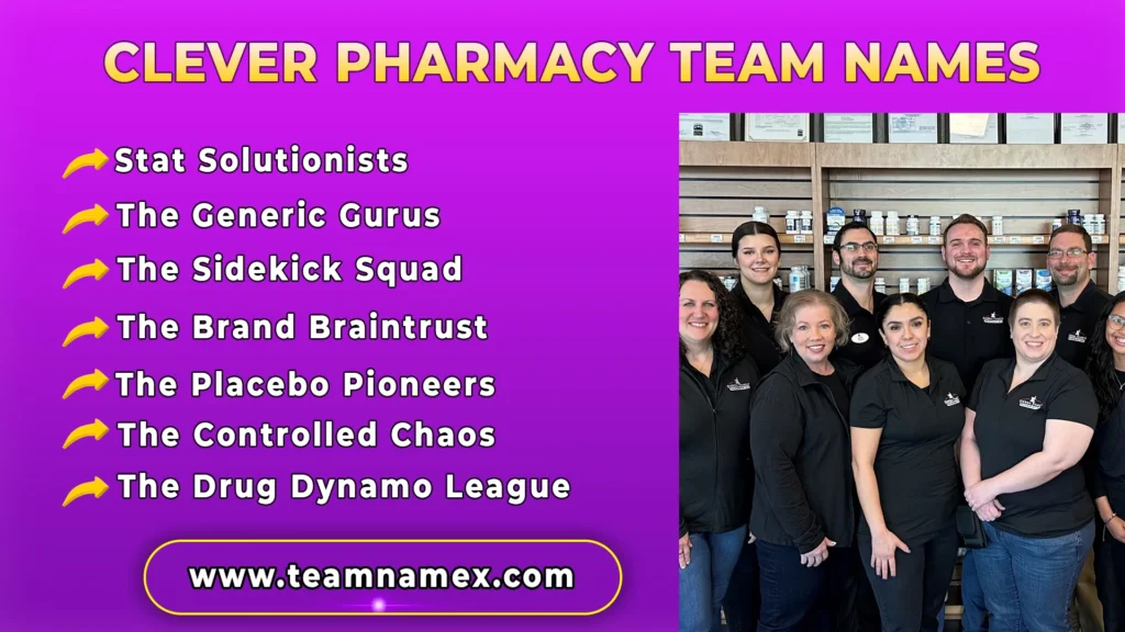 Clever Pharmacy Team Names