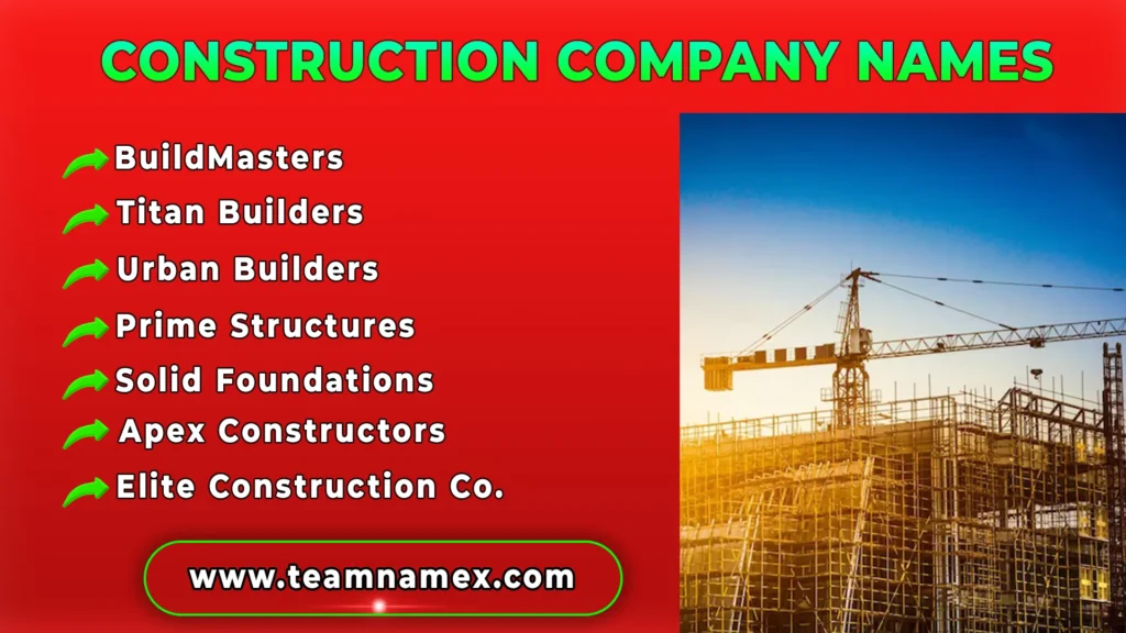 Construction Company Names