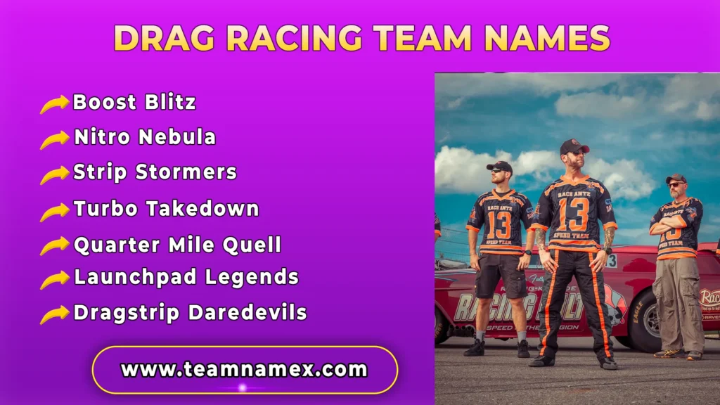 Drag Racing Team Names