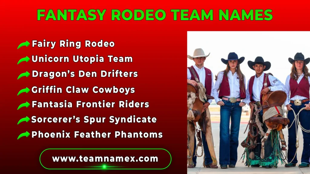 Fantasy Rodeo Team Names