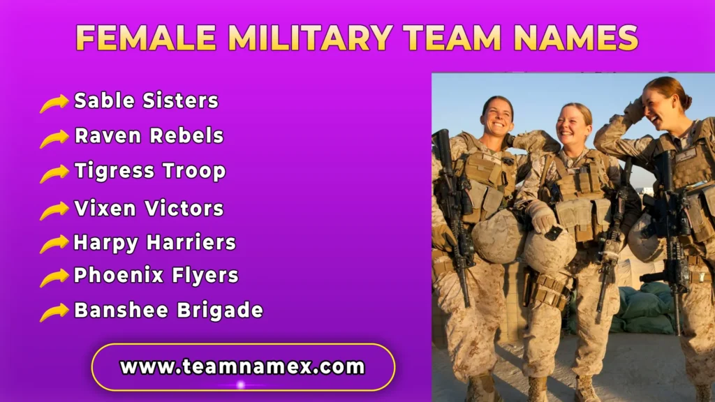 Female Military Team Names